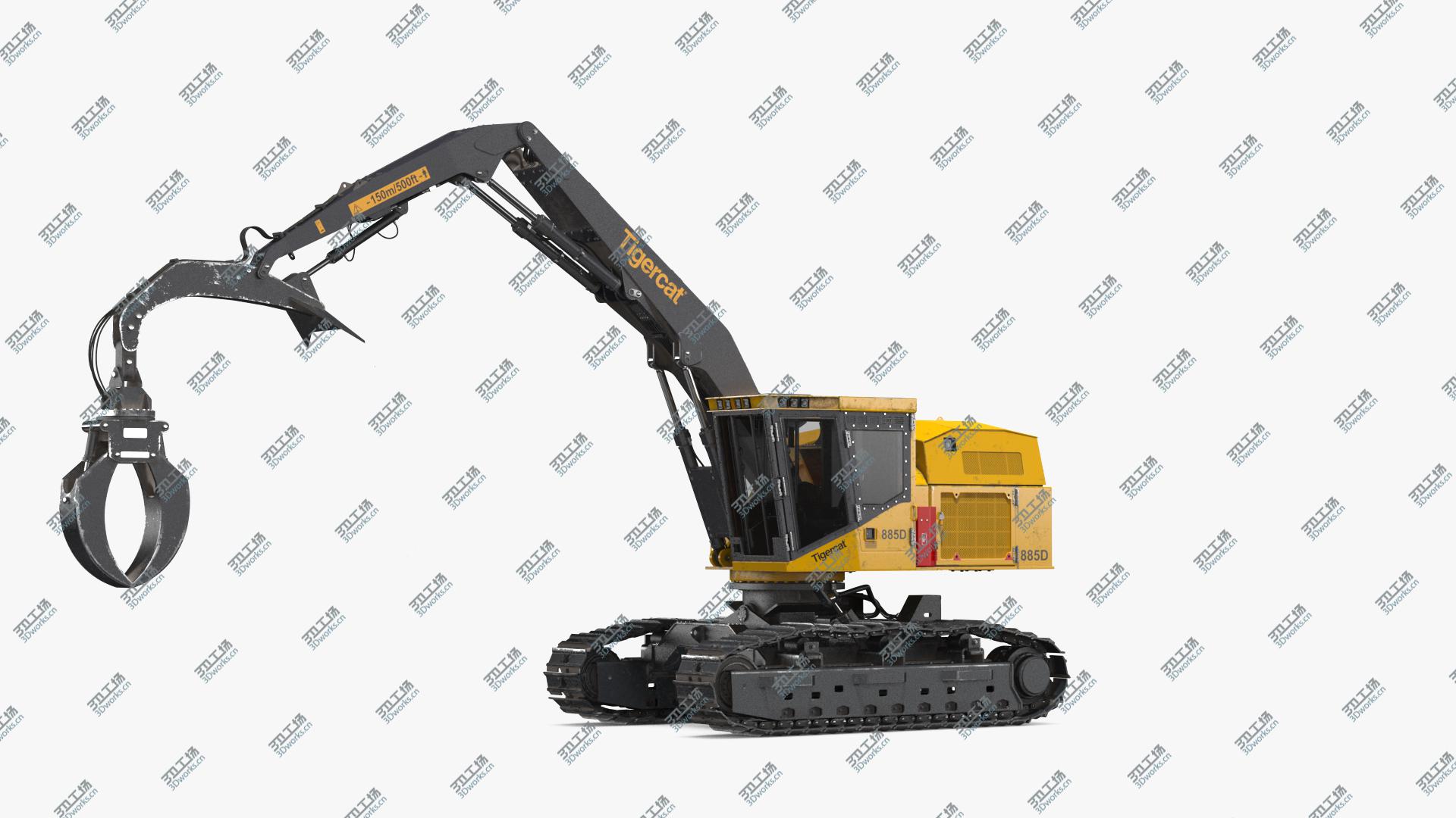 images/goods_img/20210313/3D Tigercat 855D Tracked Knuckleboom Loader Dirty Rigged model/3.jpg
